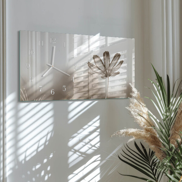 Horizontale Uhr Blume