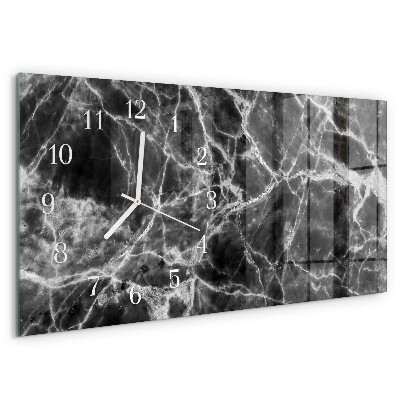 Horizontale Uhr Schwarzer Marmor