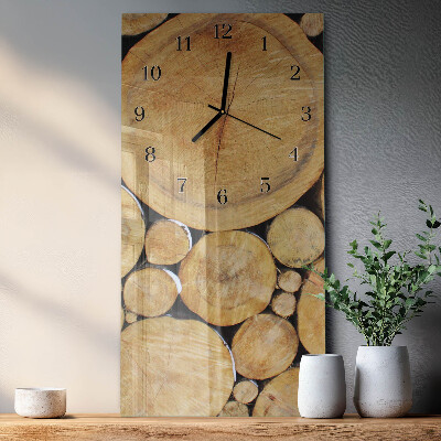 Vertikale Uhr Holz