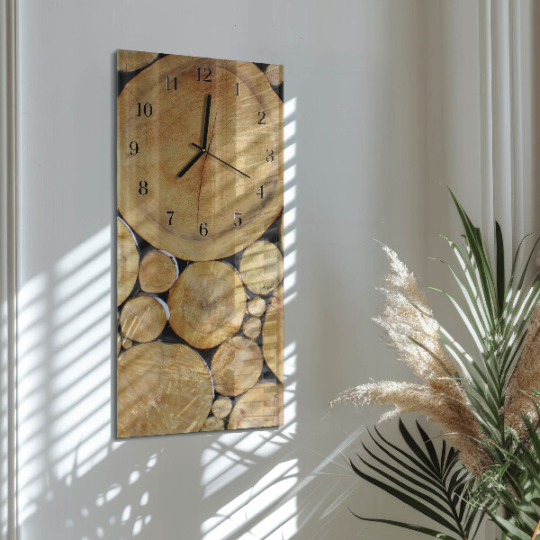 Vertikale Uhr Holz