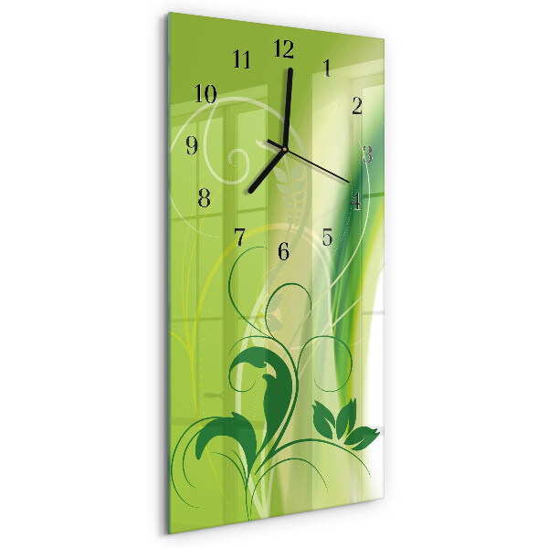 Vertikale Uhr Blumenmuster
