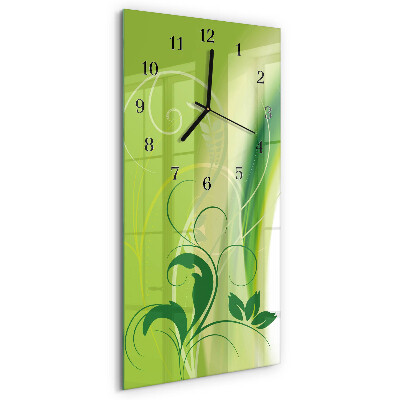 Vertikale Uhr Blumenmuster