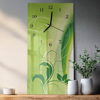 Vertikale Uhr Blumenmuster
