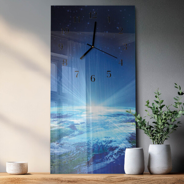 Vertikale Uhr Das Universum der Erde