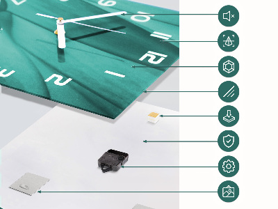 Vertikale Uhr Graphit