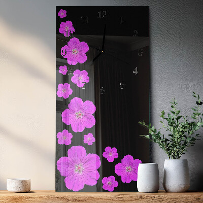 Vertikale Uhr Blumen