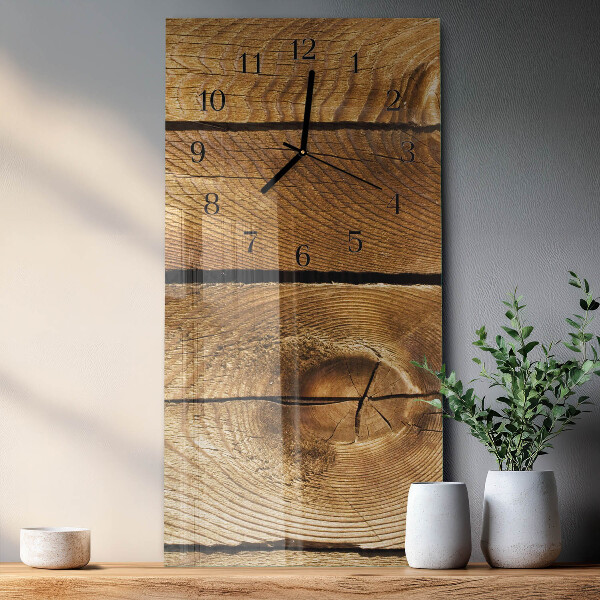 Vertikale Uhr Holz