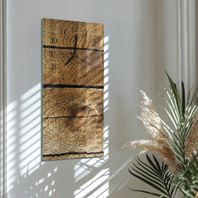 Vertikale Uhr Holz