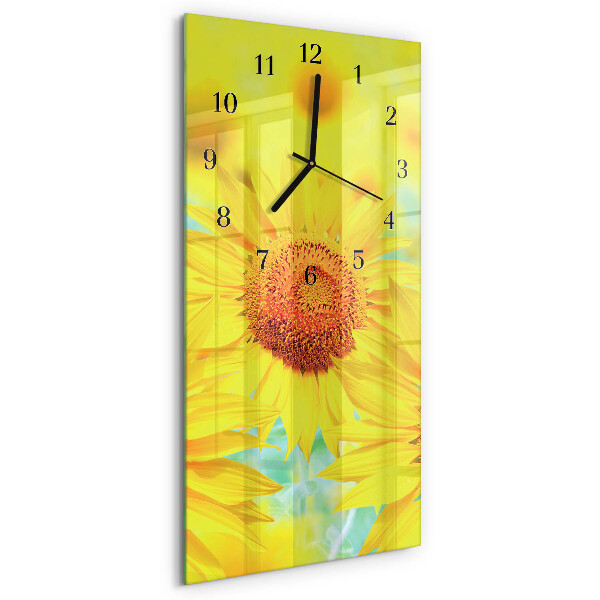 Vertikale Uhr Sonnenblume