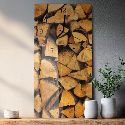Vertikale Uhr Holz