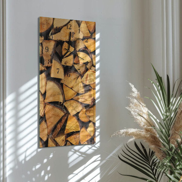 Vertikale Uhr Holz