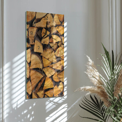 Vertikale Uhr Holz