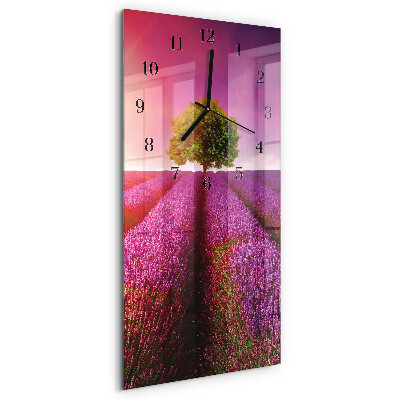 Vertikale Uhr Lavendelbaum