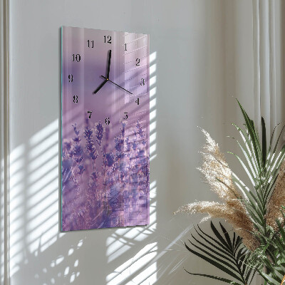Vertikale Uhr Lavendel