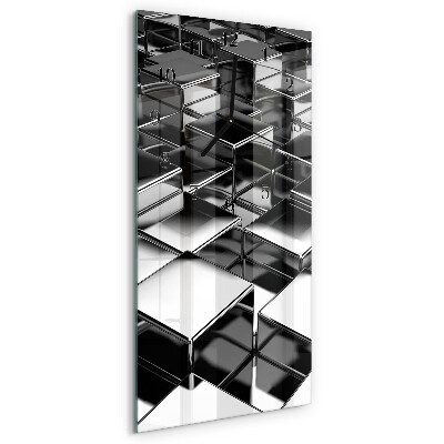 Vertikale Uhr Metallwürfel