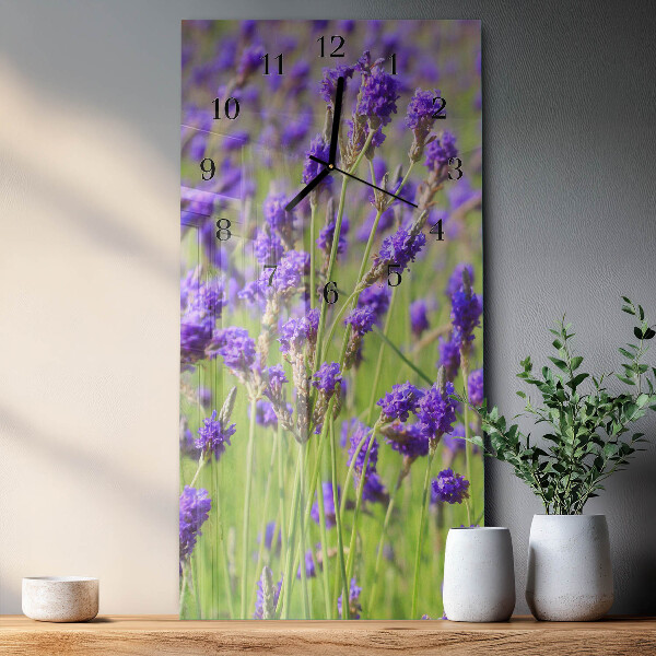 Vertikale Uhr Lavendel