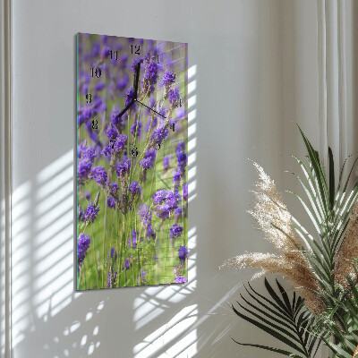 Vertikale Uhr Lavendel