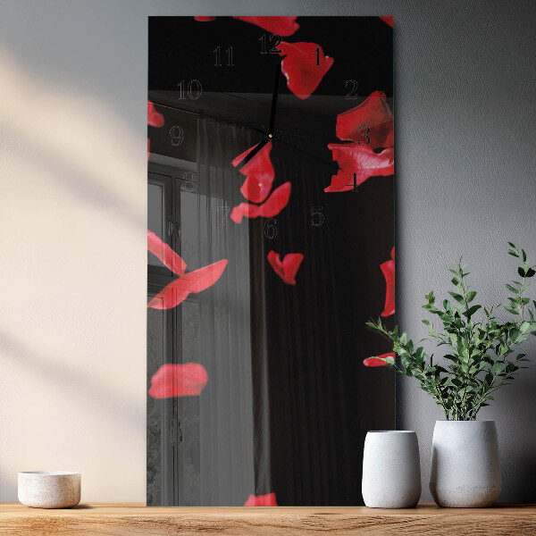 Vertikale Uhr Rosenblätter