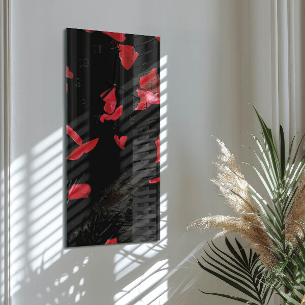 Vertikale Uhr Rosenblätter