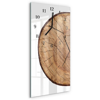 Vertikale Uhr Holzbalken