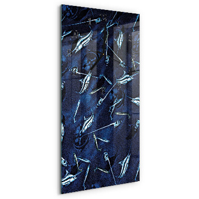 Vertikale Uhr Fisch
