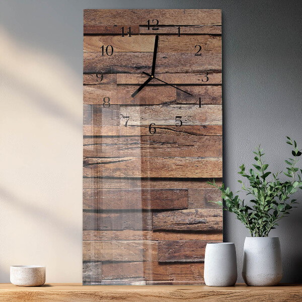 Vertikale Uhr Holz