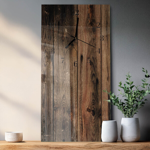 Vertikale Uhr Holz