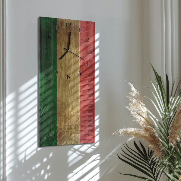 Vertikale Uhr Italienische Flagge