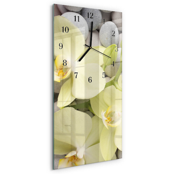 Vertikale Uhr Orchideensteine