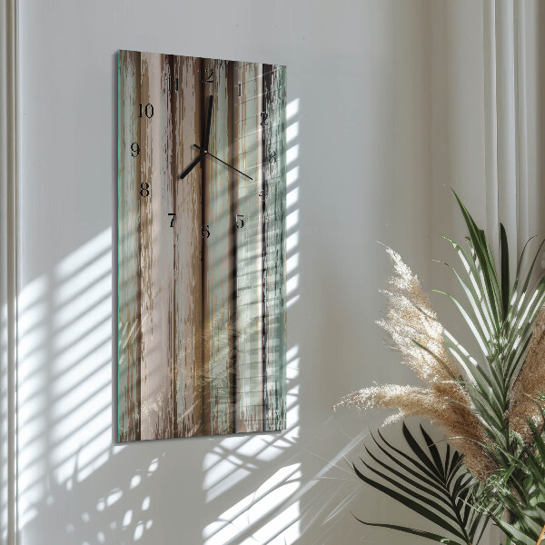 Vertikale Uhr Holz
