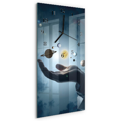 Vertikale Uhr Hand des Planeten