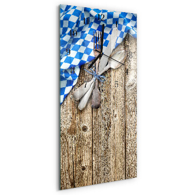Vertikale Uhr Bayerische Holztafel