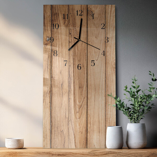 Vertikale Uhr Holz
