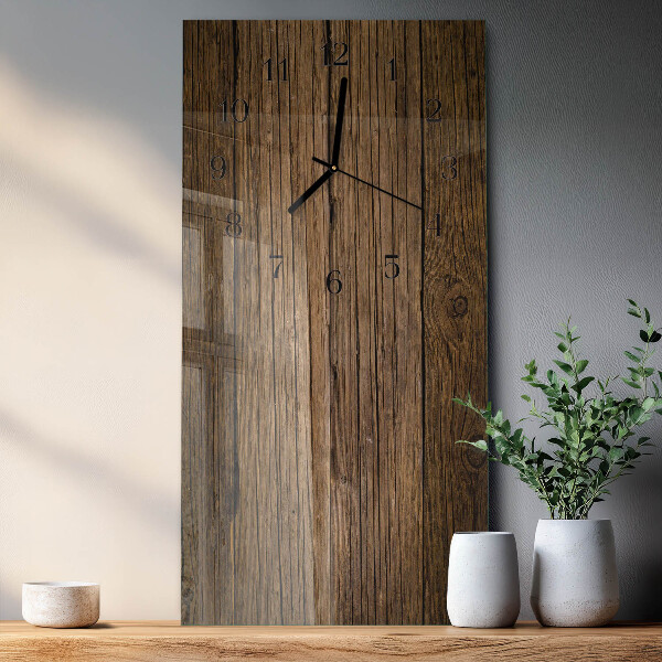 Vertikale Uhr Holz