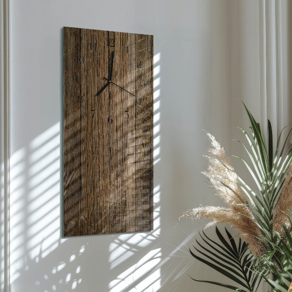 Vertikale Uhr Holz