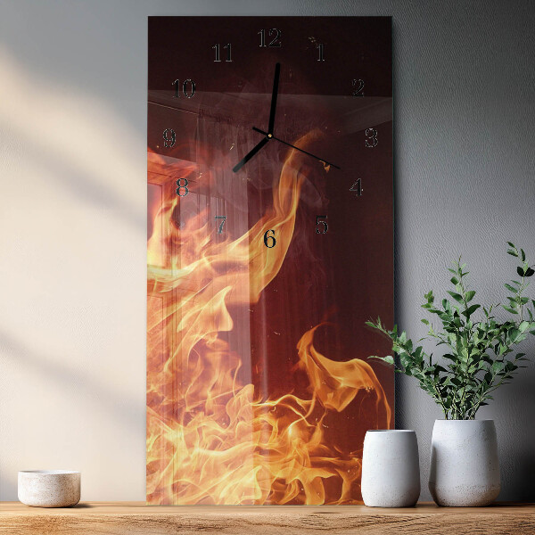 Vertikale Uhr Feuer