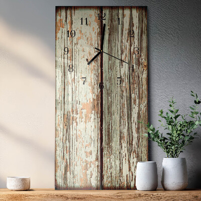 Vertikale Uhr Holzwand
