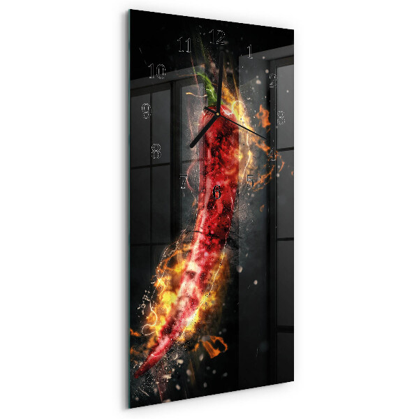 Vertikale Uhr Scharfe Paprika