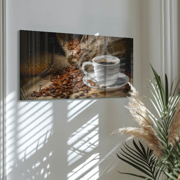 Horizontale Uhr Kaffee