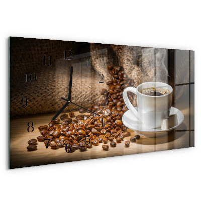 Horizontale Uhr Kaffee