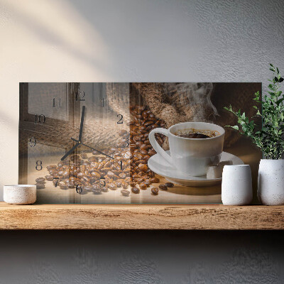 Horizontale Uhr Kaffee