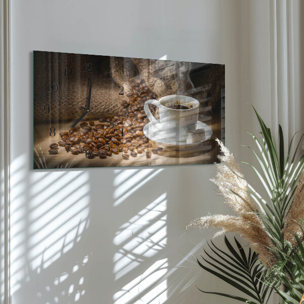 Horizontale Uhr Kaffee