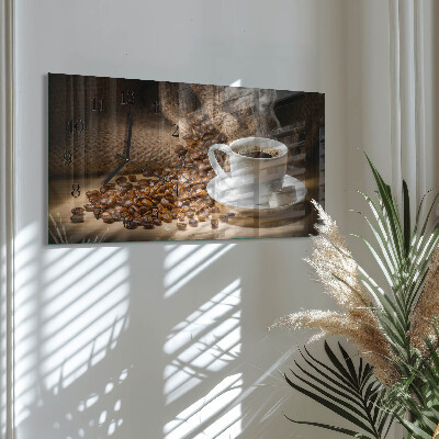 Horizontale Uhr Kaffee