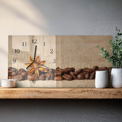 Horizontale Uhr Kaffeebohnen