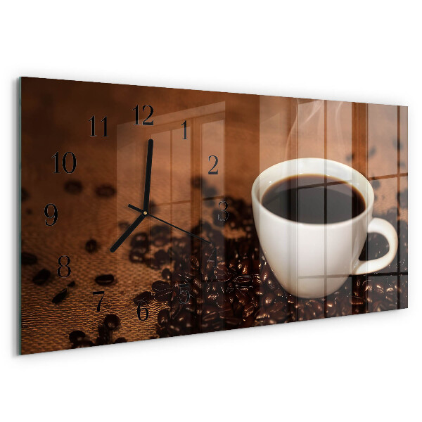 Horizontale Uhr Heißer Kaffee