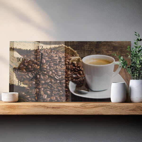Horizontale Uhr Kaffee