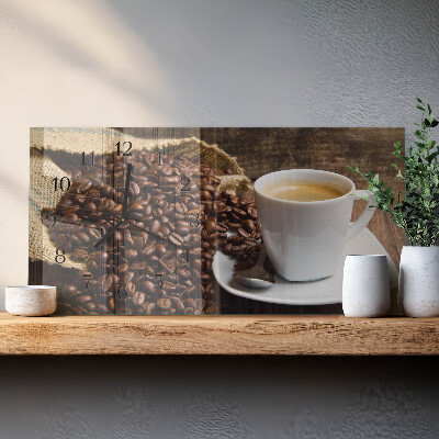 Horizontale Uhr Kaffee