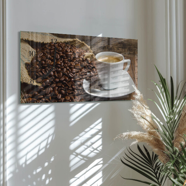 Horizontale Uhr Kaffee