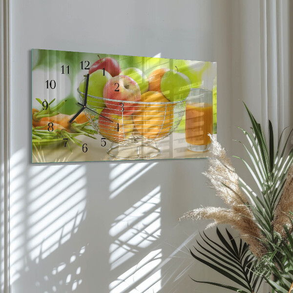 Horizontale Uhr Früchte und Saft
