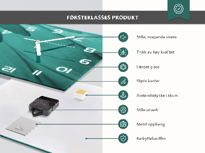 Horizontale Uhr Blumen
